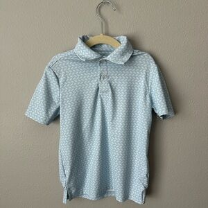 Light Blue Turtle Patterned Polo Class Club Boys 5 Shirt